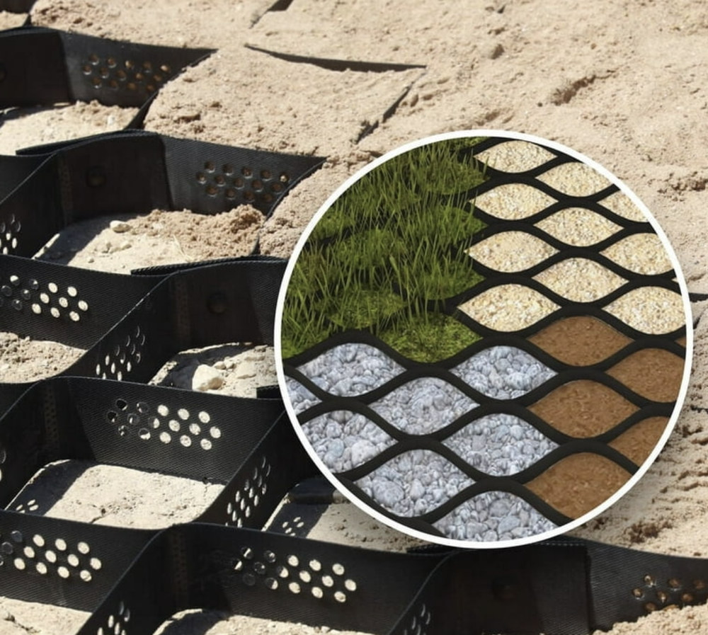 Застосування георешітки в ландшафтному дизайні